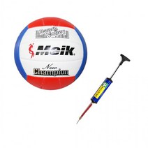 뉴 가성비 좋은 배구공 비치발리볼 뉴 챔피언 레드블루 5호 (볼펌프포함) 데일리 편리, 단품