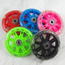 자전거 보조 바퀴 LED 컬러 바퀴 교체형 1개, 파랑