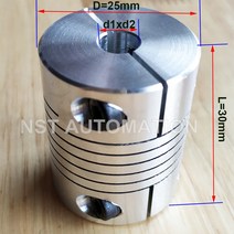 CNC 플렉시블 커플링 샤프트 커플러 스테퍼 모터 커넥터D25 L30 Jaw 알루미늄 합금, 03 6x10