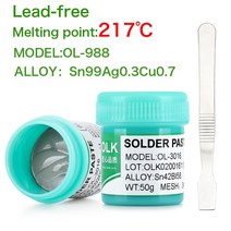 납땜 IC PCB 83 SMD 수리 수동 패치 DIY 주석 붙여 넣기 리드 무연 실버 솔더 플럭스, [01] OLK 4258 50g bottle