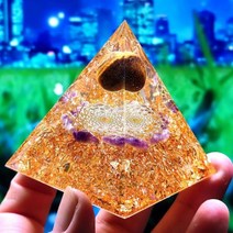Orgone 피라미드 에너지 발생기 자수정 페리도트 힐링 천연 크리스탈 레이키 차크라 발생기 오르고나이트 명상 도구, B13