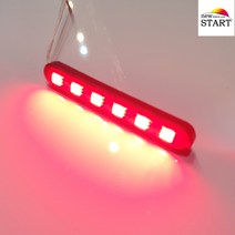 MOXI 자동차 오토바이 12v 5050 6구 싸이키 파박이 스트로브 LED, 빨강