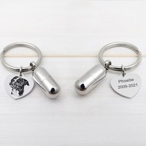 반려견 고양이 장례 유골함 개인화 된 키 체인 애완 동물 사진 애쉬 컨테이너 개 고양이 실린더 화장 유골