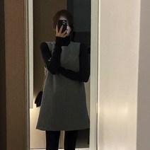 [무나니] 라비 헤링본 미니 원피스