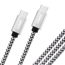 시그마 1+1+1 C to C 60W PD 뉴패브릭 고속 충전 케이블 1.5m
