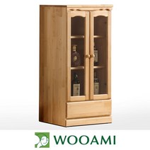 [우아미아이] [우아미가구]모카엘 엘다원목 유리도어 1200장식장, 색상:엘다원목