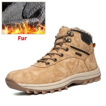 남자 하이탑 스니커즈 캠퍼스화 겨울 부츠 가죽 모피 플러스 패딩부츠 양털 수제 방한 방수 작업 발목 상위 슈즈