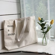 [슬로우어텀] 몬아모르 레터링 에코백