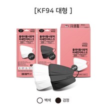 (100매) kf94블랙 올데이 황사 방역 미세먼지 보건용 대형 마스크 식약처허가 독감예방, 화이트 100매 대형