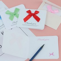 메세지카드 축하카드 깜찍 리본 감사 고급 축하메세지 엽서, 단일옵션