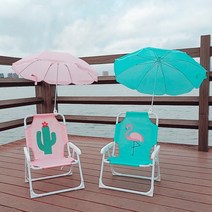 아기캠핑의자 유아파라솔세트 키즈캠핑의자 유아용캠핑의자 의자파라솔세트 휴대용, 11.심플 노란색