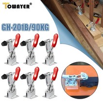 파이프 목공 클램프 퀵 그립 GH-201B 토글 클램프 목공 헤비 듀티 퀵 릴리스 래치 푸시 풀 발 작업대, 01 1PC