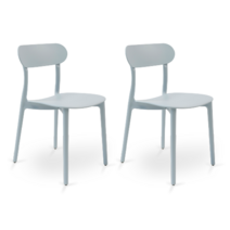 메이체어 인테리어 파스텔 카페 디자인 의자 2개, 베이비블루