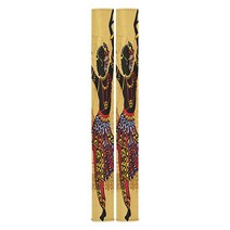 AUUXVA African Women Retro Ethnic Flower Refrigerator Door Handle Covers Set of 2 Kitchen Appliance