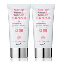 넬라 하얀눈 톤업썬크림x2개 자외선차단+화이트닝 올인원 선크림, 1BOX, 50ml