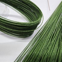 지철사 꽃철사(대용량) 27호-녹색 36cm 약350g 약700개