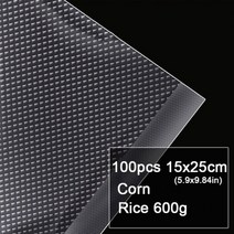 진공 포장기 가정용 업소용 무선 진공포장기 진공포장 비닐 주방 식품 실러 가방 식품, 100개 15x25cm