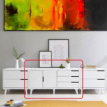 Sunshine 양문서랍 거실장 낮은 수납장 3단서랍장 티비다이 선반 교구장 사무실 1200, 아카시아화이트