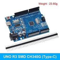 아두이노 키트 코딩 입문 교육 보드 점퍼선 1PCS Arduino UNO R3 + USB 케이블 ATMEGA328P-AU 개발 보드 용, 03 uno r3 type-c
