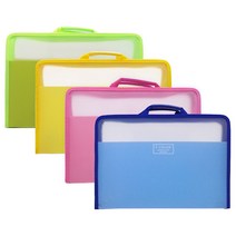 [동화오피스] 희망 PP 지퍼파일 파일가방 케이스 / 광폭 가방형, 하늘