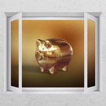 [천삼백케이] [꾸밈] is787-황금시리즈(돼지)창문그림액자, D타입-엘레강스실버
