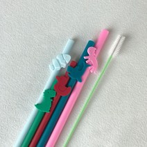 JKMTR 실리콘 빨대 콜드컵 얼음컵 스타벅스 텀블러, 빨대세척솔 1P