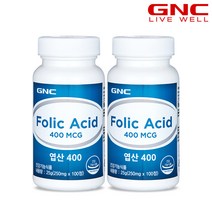 GNC 엽산 400, 100개입, 2개