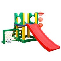 해피플레이셋트 A(미끄럼틀농구대축구골대)_실내놀이터