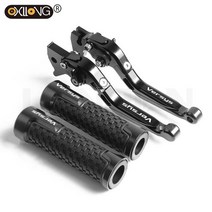 가와사키 VERSYS 650 바이크 오토바이 브레이크 클러치 레버 및 7/8 22MM 핸들 바 그립 CC 액세서리, [08] VERSYS650cc-