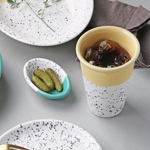 아르딘 에센셜 빈티지 도자기 텀블러 컵 400ml, 웨일 블루 2P