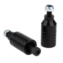 2x 스쿠터 스턴트 페그 세트 합금 스쿠터 페그 탄소강 차축 55mm + 70mm, 블랙, 55mm 70mm, 알루미늄 합금 탄소강