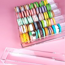 아크릴 마카롱 진열케이스 카페 진열대 디저트 제과 쇼케이스 경사형 1칸 3칸 4칸 5칸, 60mm