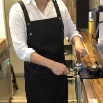 홈씽세상 카페 바리스타 어린이집 미용 주방 공방 작업용 방수 예쁜 앞치마, H형 블랙