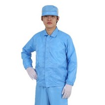MK 제전방진복 상의 Y카라 정전기방지 크린룸 제전복 방진복, S, 핑크