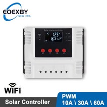 EOEXBY 스마트 태양광 충전 컨트롤러 와이파이 앱 제어 리튬 및 납산 배터리 12V 24V 48V 10A 20A 30A 40A 50A 60A