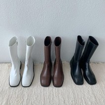 키밍 / 데일리 라이프스타일 미들부츠 미들굽3.5cm 방한부츠