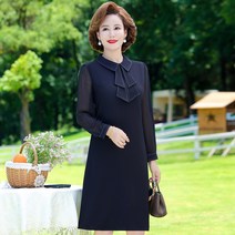 빅사이즈 루즈핏 날씬해보이는 예쁜 정장원피스 오피스룩 원피스 엄마선물 중년여성 50대 7788 정장 하객룩