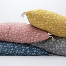 리투아니아 린넨 테슬 플라워 데코 베개 커버 주문 제작