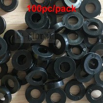 드럼 나사 드럼 러그 용 나일론 와셔 100pc 50pc 화이트 블랙 컬러 나일론 플랫 wahser m6 13mm 길이 3mm 두께 무거운 제품, 100pc 블랙