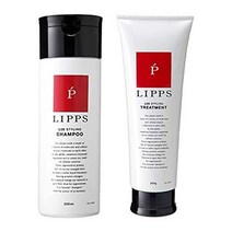 일본직발송 6. LIPPS (립스) L08 스타일링 샴푸 + 트리트먼트 세트 살롱 품질 데미지 수리 아미노산 시스, One Size, One Color