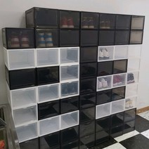 DIY 조립형 투명 신발장 고급형 블랙, 1개