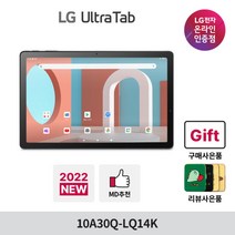 [LG전자] #[4%쿠폰증정] LG 울트라탭 10A30Q-LQ14K 2K 고해상도 슬림형, 배송방법:무료 택배배송(사은품 보호필름 동봉)