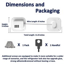 Refrigerator Lock Fridge Lock for Kids Password Child Safe Keyless Digital Childproof No Keys Need