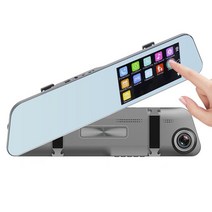DVR 듀얼 렌즈 터치 스크린 자동차 카메라 백미러 대시 캠 자동차 레코더 비디오, 단일 카메라, 16g