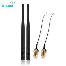 기 무선 와이파이 야외 라우터 피그 테일 케이블이 4g lte 안테나 rp sma 커넥터 2.4ghz 5ghz 3g 5dbi 용 야외용, 옵션06 antenna and pigtail 2