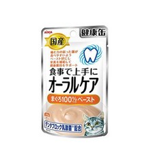 아이시아 건강캔파우치 40g 고양이 간식, 1개, 오랄케어 참치 후레이크(걸쭉한 타입)