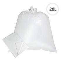 킹스봉 재활용 쓰레기 비닐봉지 평판 분리수거 봉투 (백색), 100매, 20L