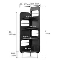 원목 책장 선반 모서리 장식장 틈새 서랍장 코너 수납장 인테리어, 완성하다, 블랙