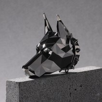 루크타 명품 도베르만 에디션 고급 차량용 송풍구 방향제 디퓨져, 다크 그레이, 블랙체리 앤 베이, 1개