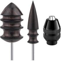 전동드릴 충전식 드라이버가죽 버니셔 에보니 우드 버니싱 비트 도구 4486 척 로타리 Dremel 도구와 호, 01 black